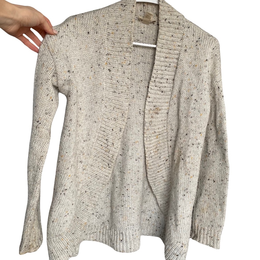 Loft cream colored open knitted sweater size XS